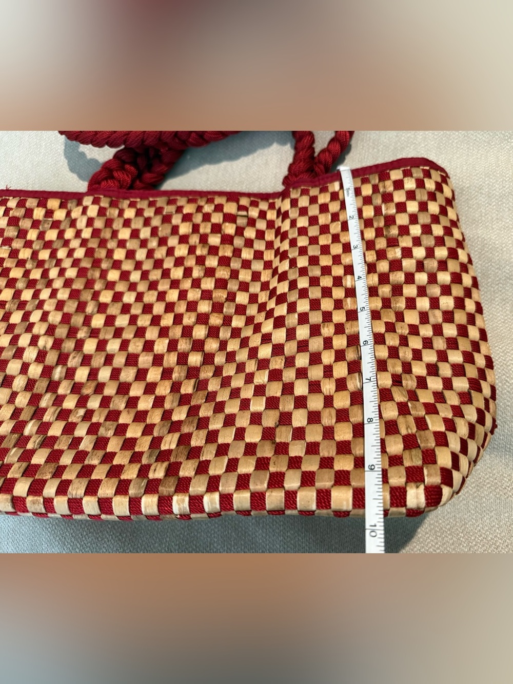 The Sak Red and Tan Woven Tote - Picture 9 of 10